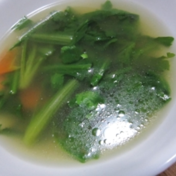 簡単!時短!健康!春菊の中華スープ